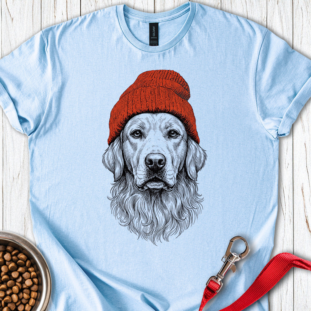 Golden Retriever Beanie Light Blue