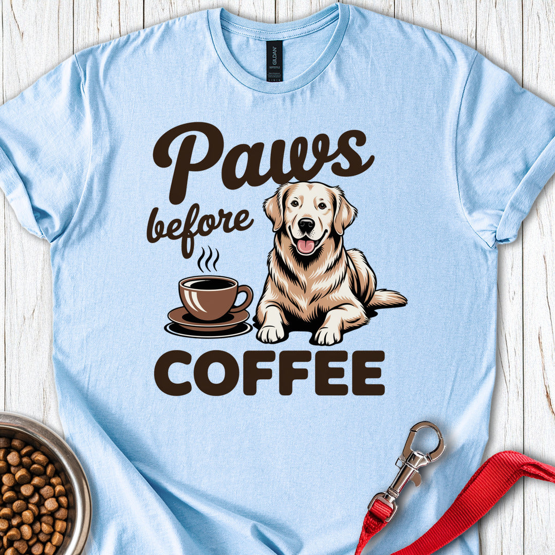 Golden Retriever Coffee Light Blue