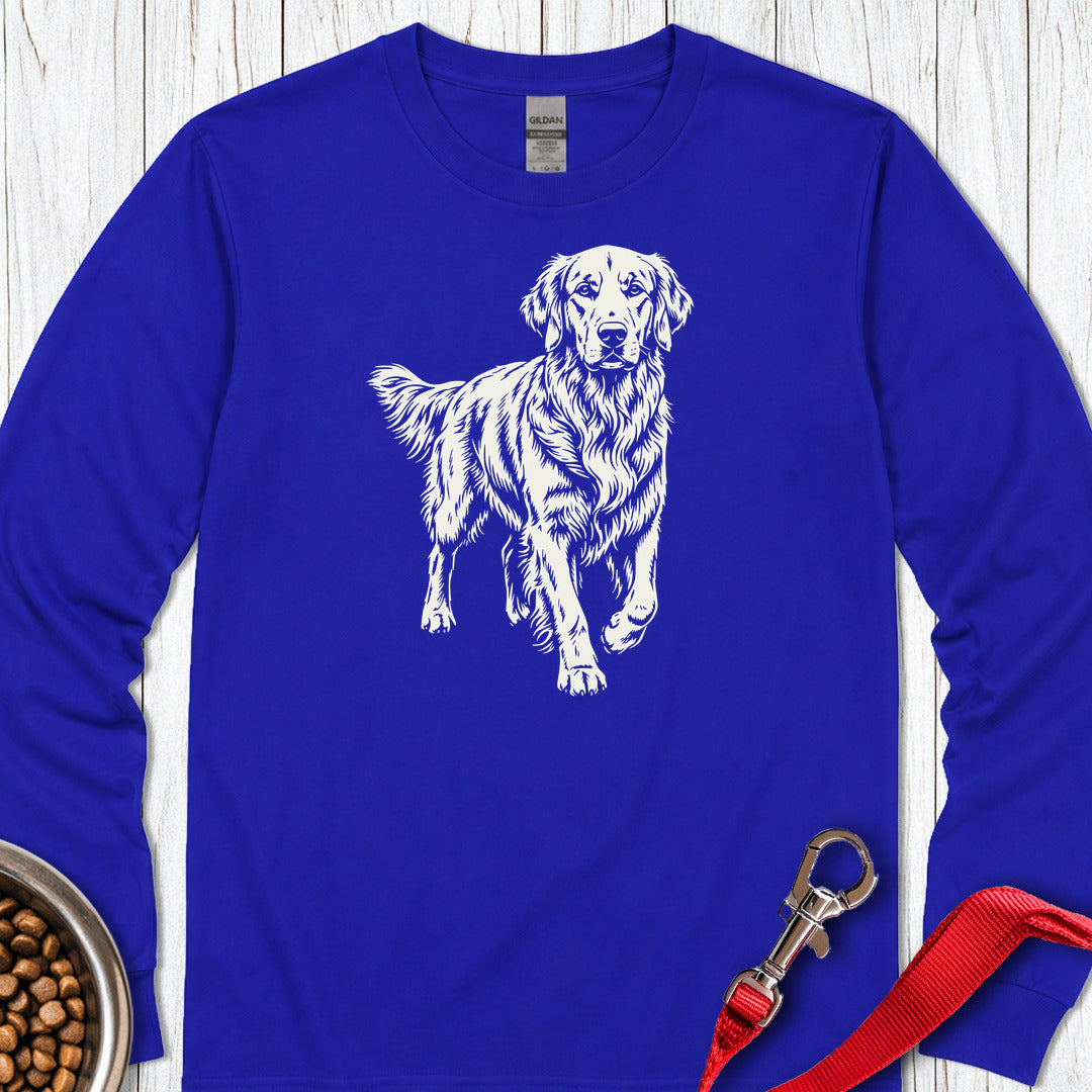 Golden Retriever Graphic Long Sleeve — Royal