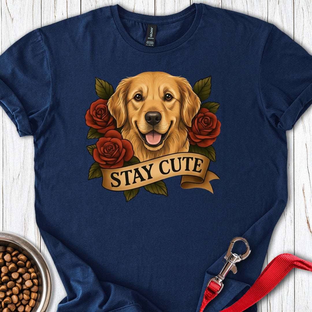 Golden Retriever Tattoo Navy