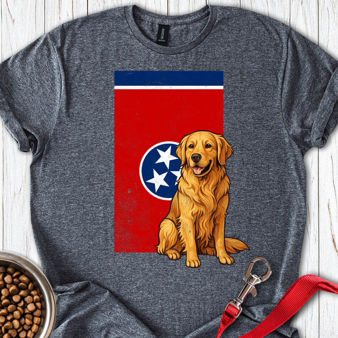 Golden Retrievers Tenessee Flag Dark Heather
