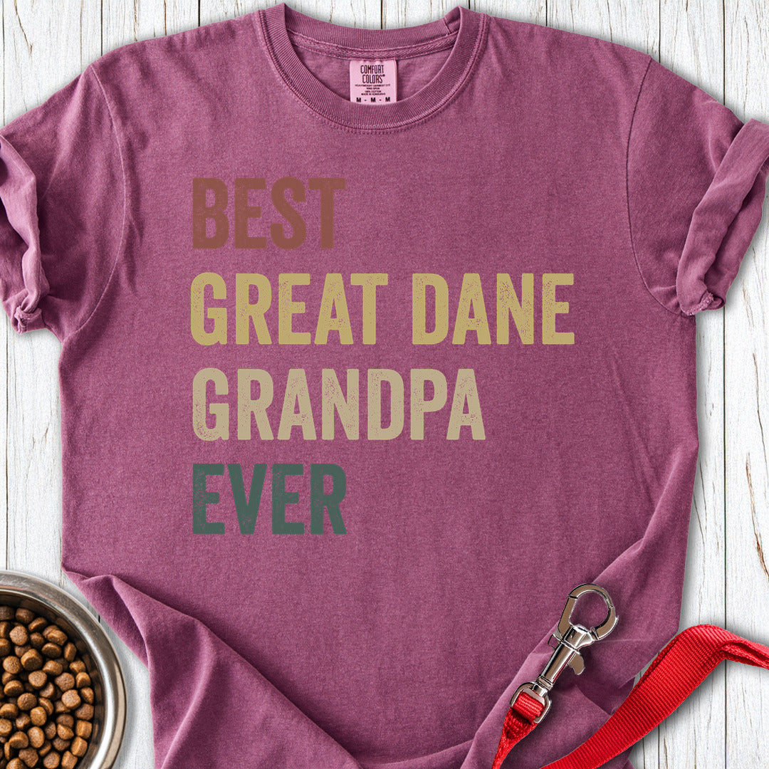 Great Dane Grandpa Premium Tee — Berry