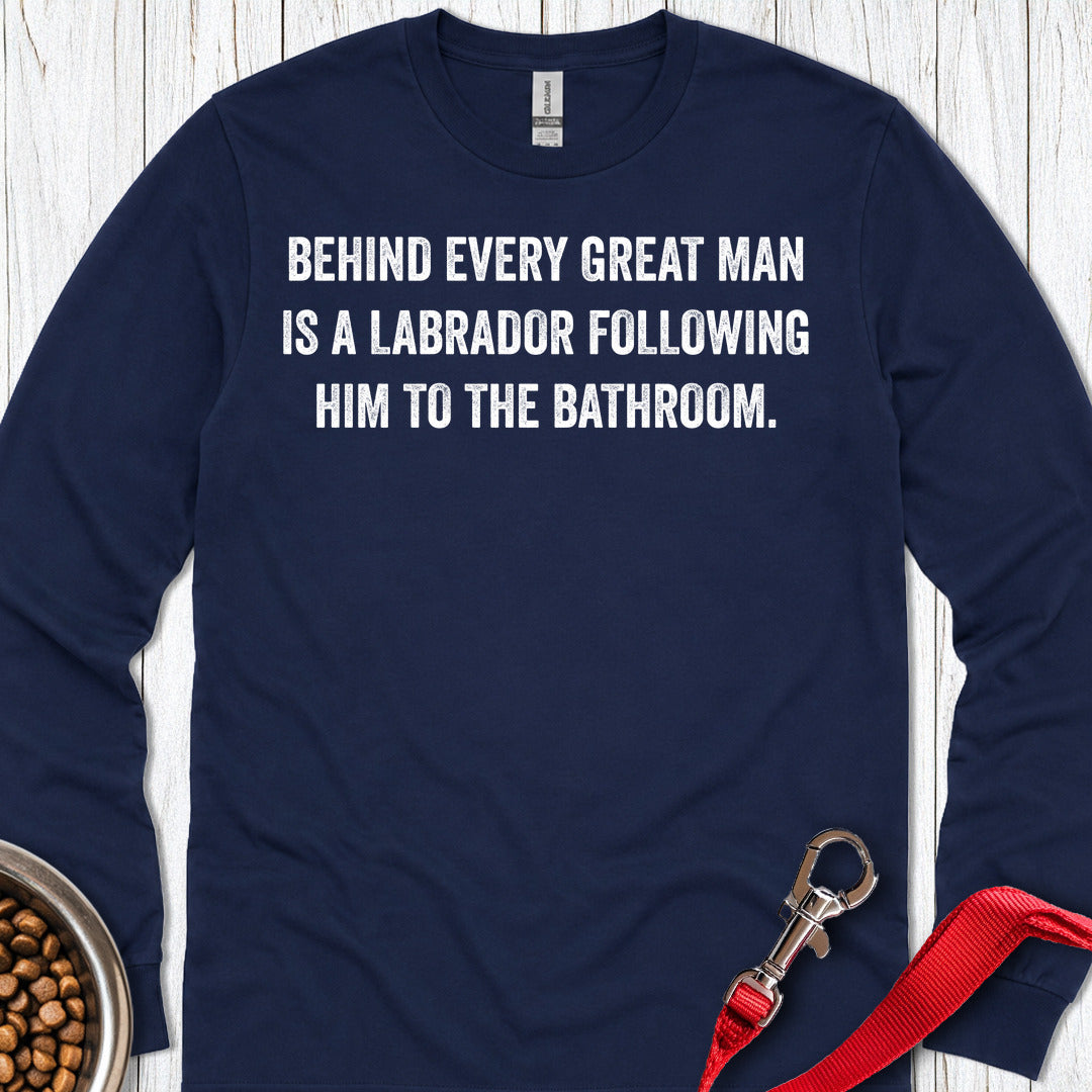 Great Man Labrador Long Sleeve — Navy