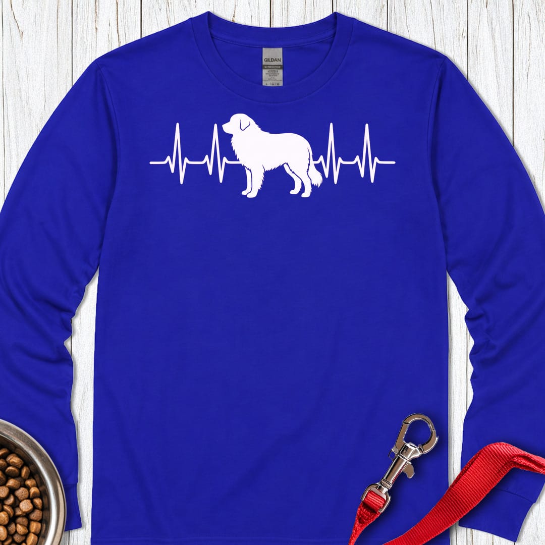 Great Pyrenees Heartbeat Long Sleeve — Royal