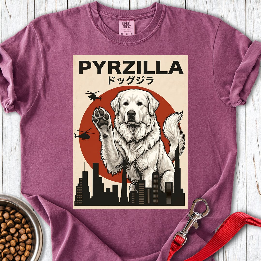 Great Pyrenees Pyrzilla Premium Tee Berry