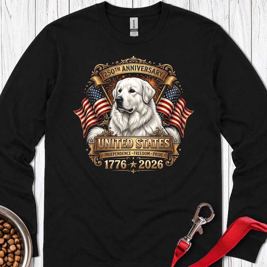 Great Pyrenees USA Long Sleeve — Black