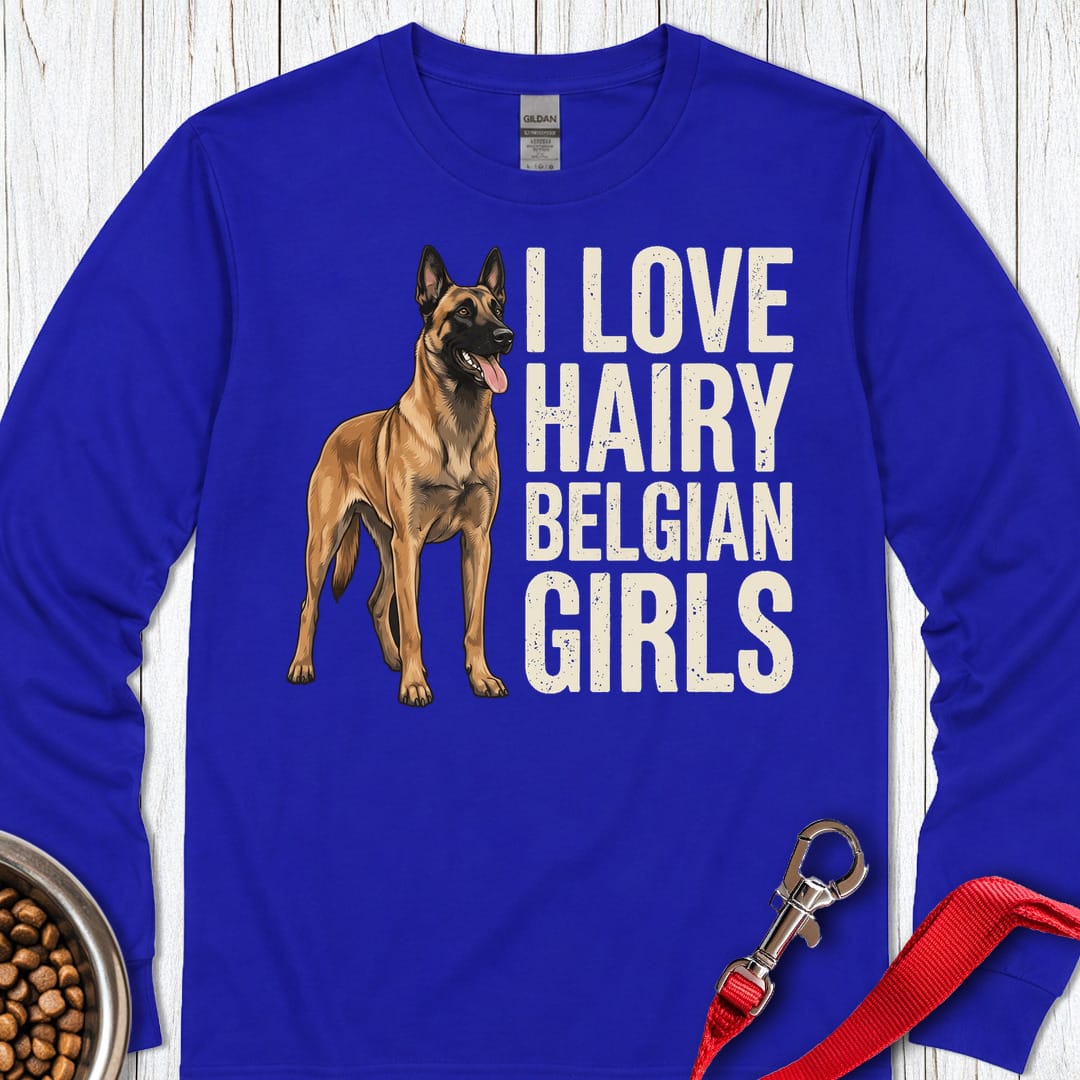 Hairy Belgian Malinois Long Sleeve Royal
