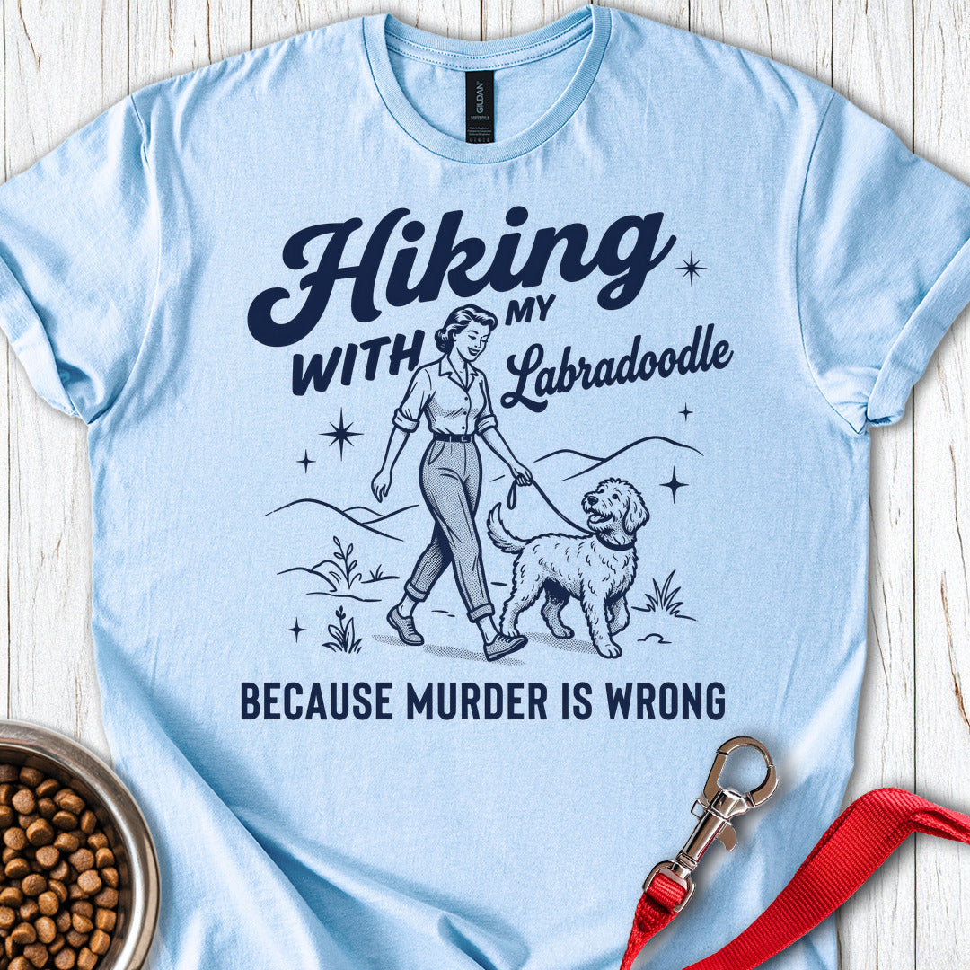 Hiking With My Labradoodle Light Blue