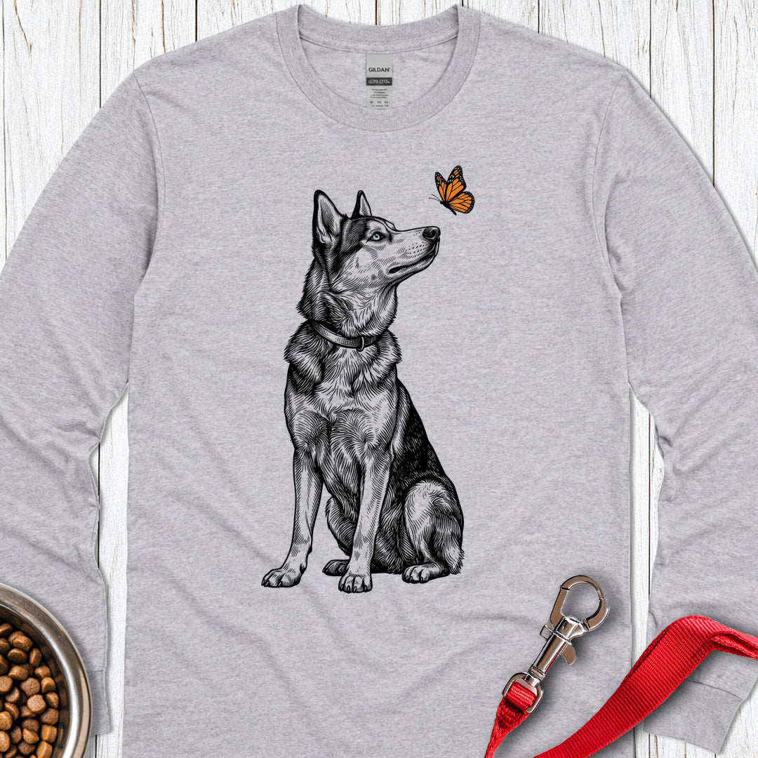 Husky Butterfly Long Sleeve — Sport Grey