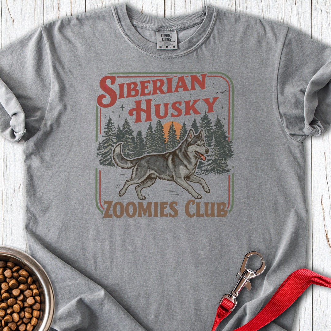 Husky Zoomies Club Premium Tee Grey