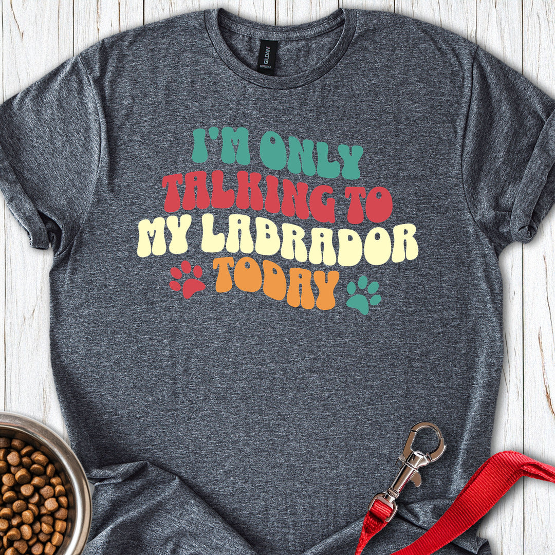 I'm Only Talking To My Labrador Today Dark Heather