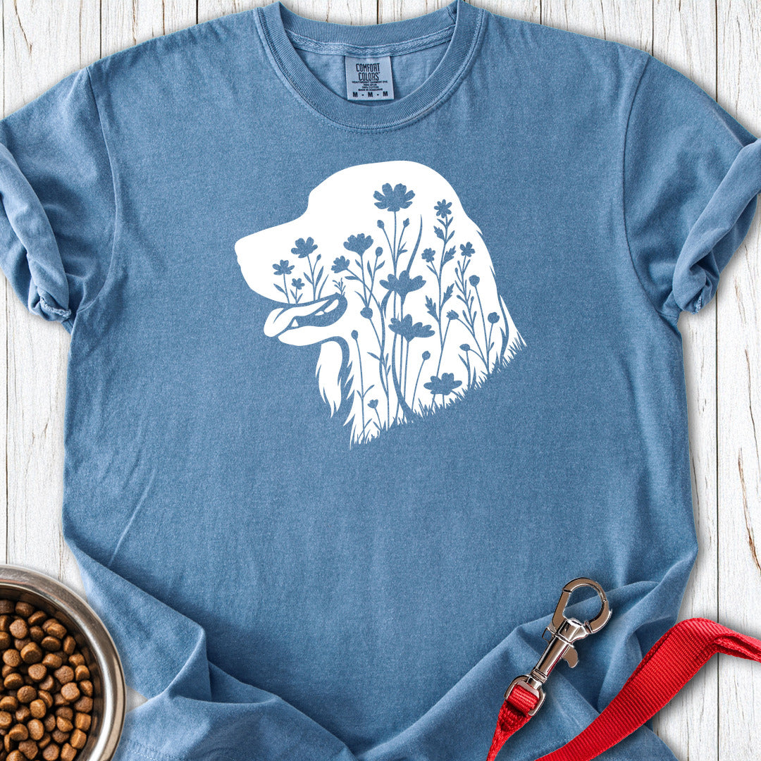 Irish Setter Flowers Premium Tee — Blue Jean