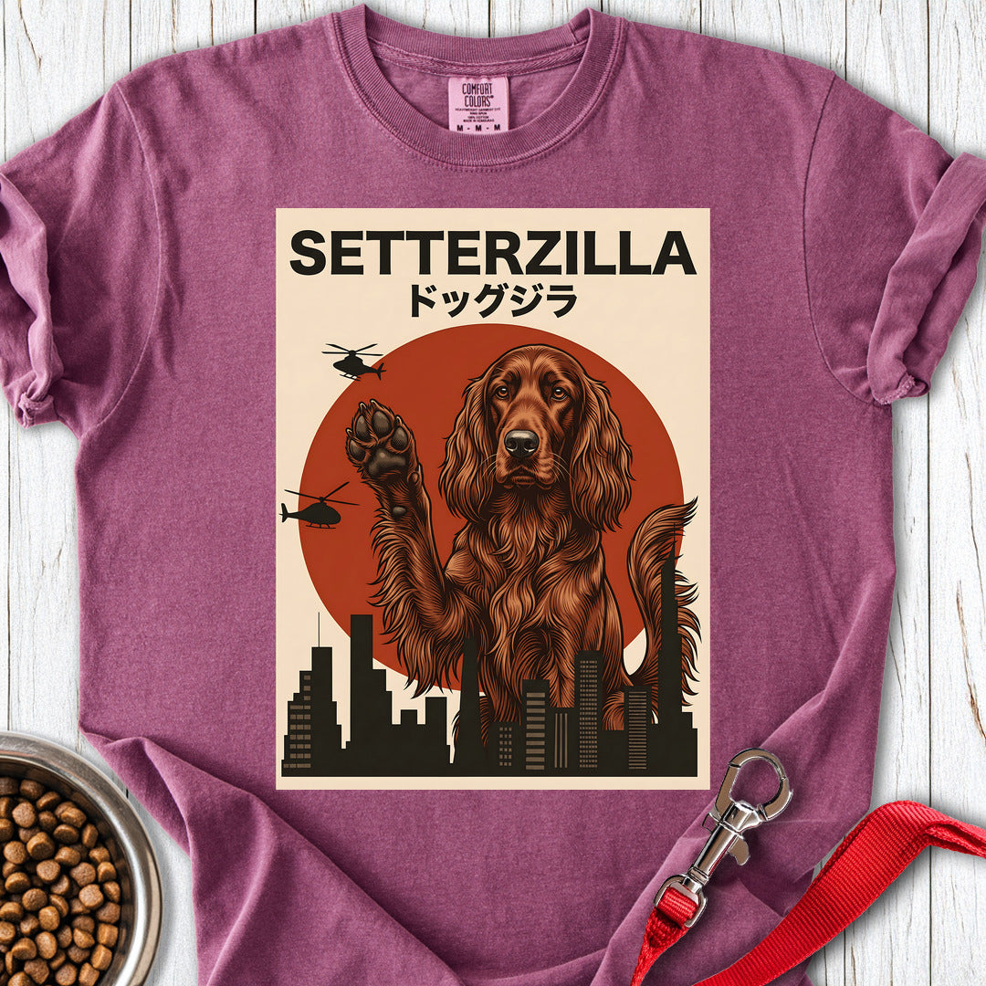 Irish Setter Setterzilla Premium Tee — Berry