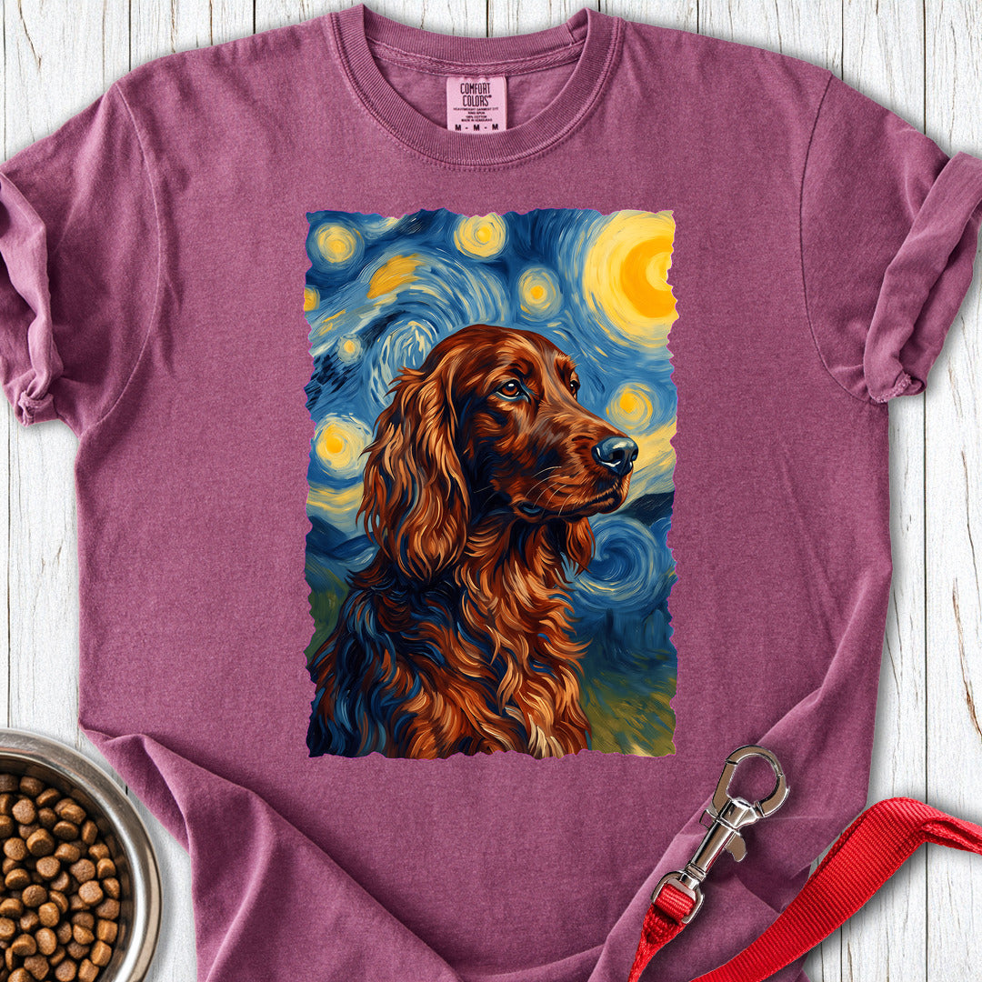 Irish Setter Van Gogh Premium Tee — Berry