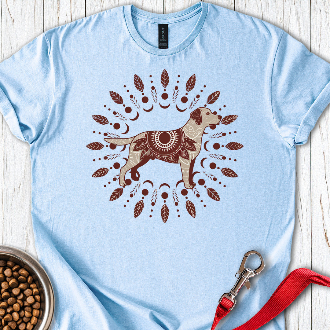 Labrador Boho Mandala Light Blue
