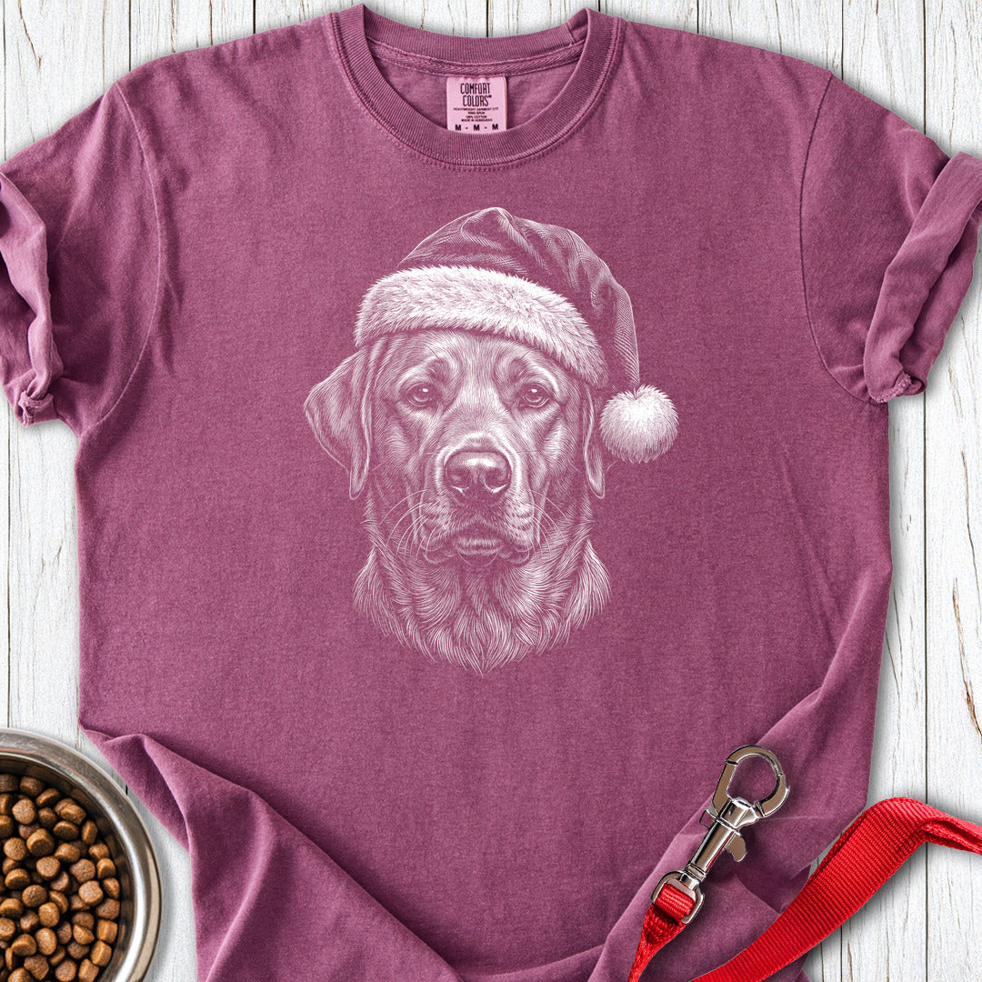 Labrador Christmas Santa Hat Premium Tee Berry