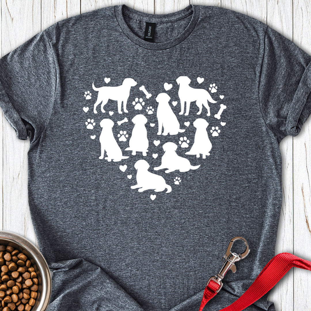 Labrador Heart Dark Heather