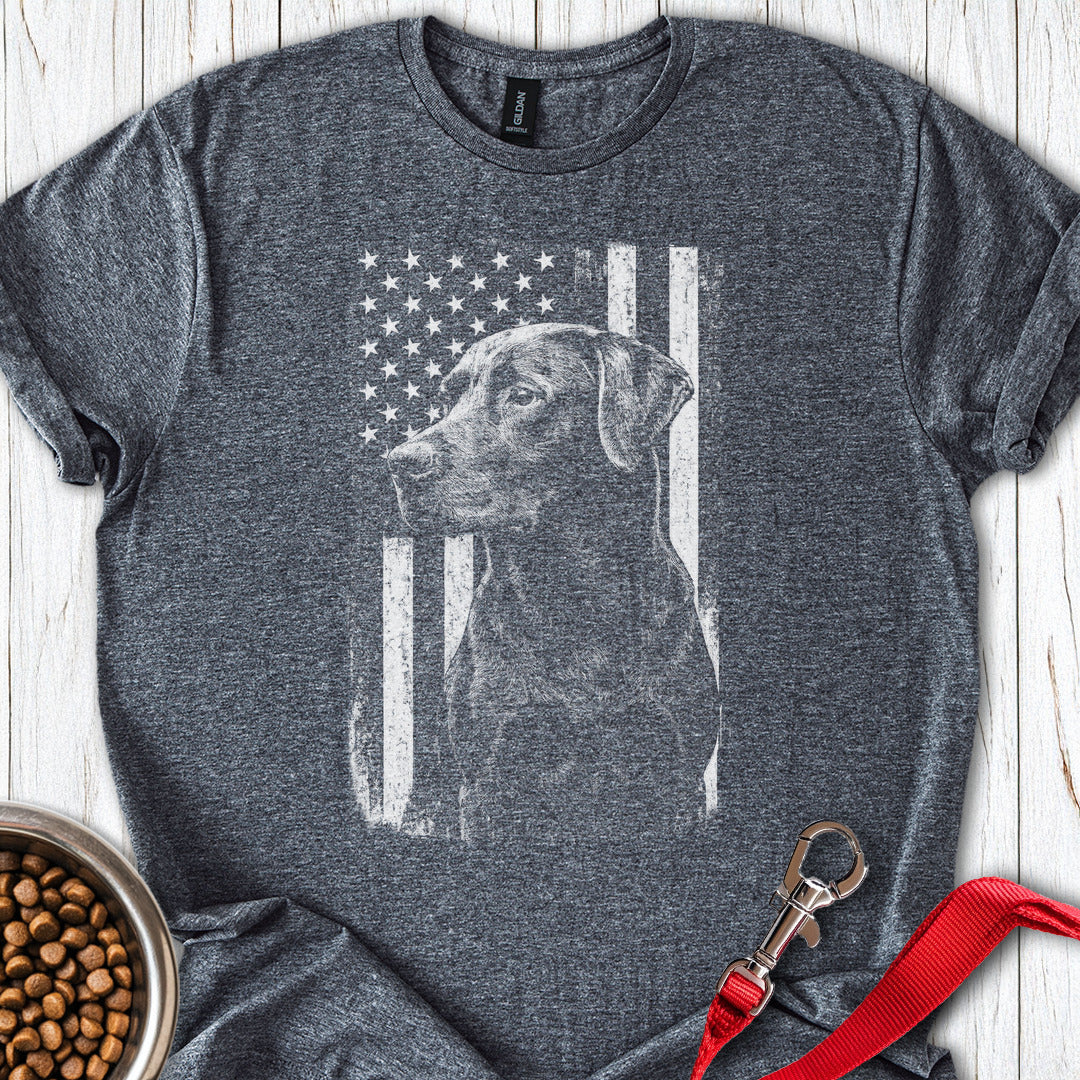 Labrador USA Flag Dark Heather