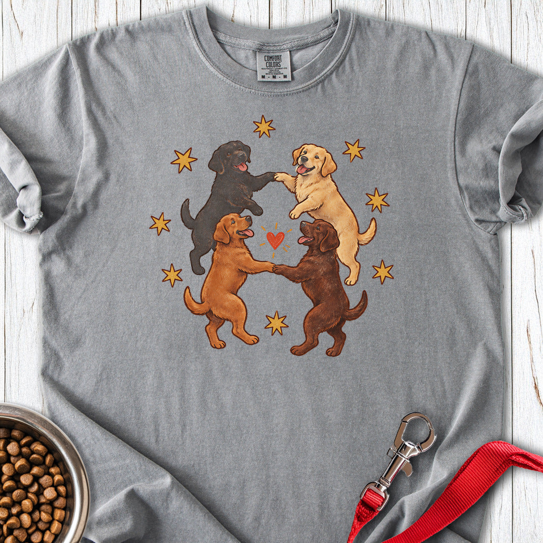 Labradors Dancing Premium Tee Grey