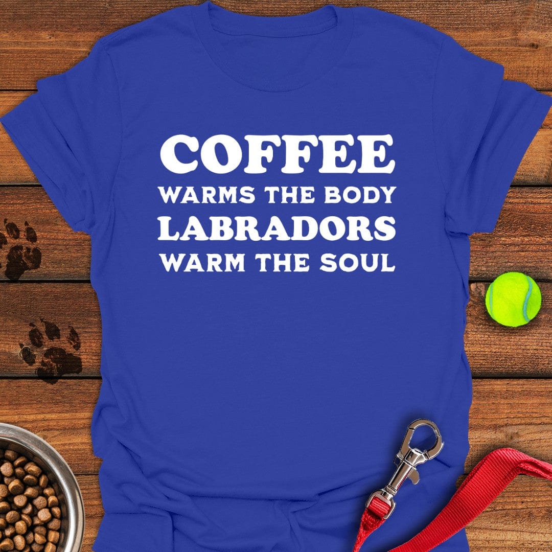Labradors Warm The Soul T-Shirt Royal
