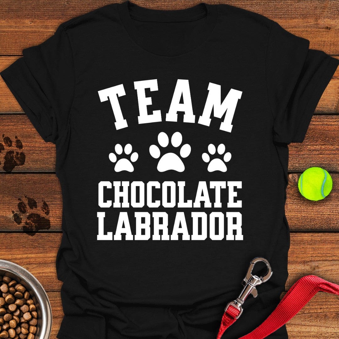 Team Chocolate Labrador T-Shirt Black