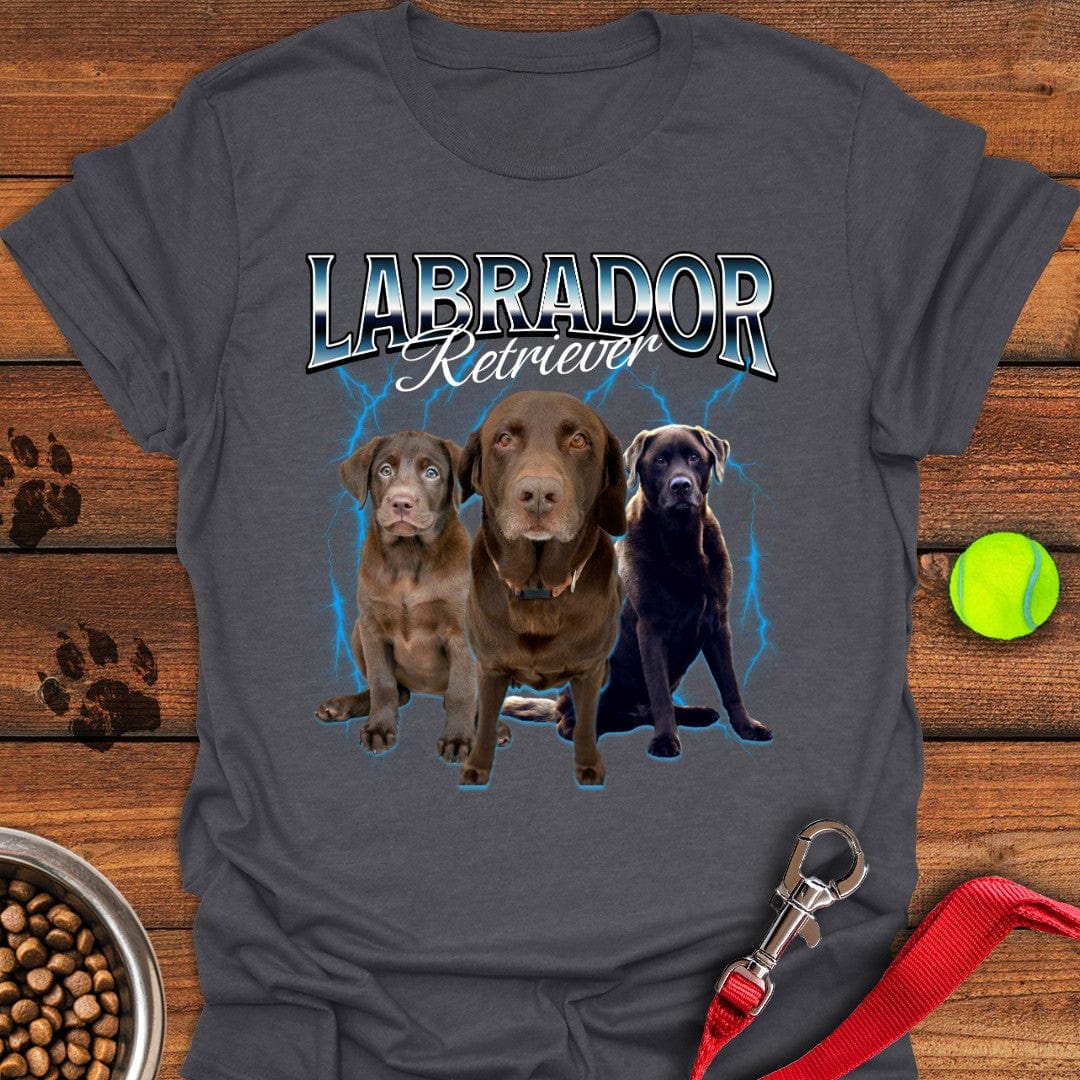 Chocolate Labrador Bootleg T-Shirt Dark Heather