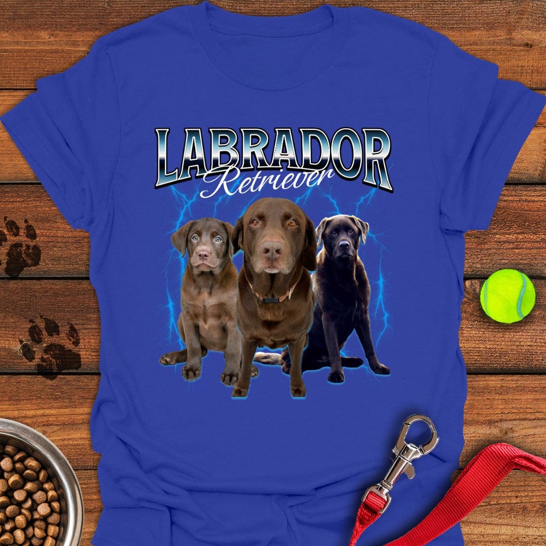 Chocolate Labrador Bootleg T-Shirt Royal