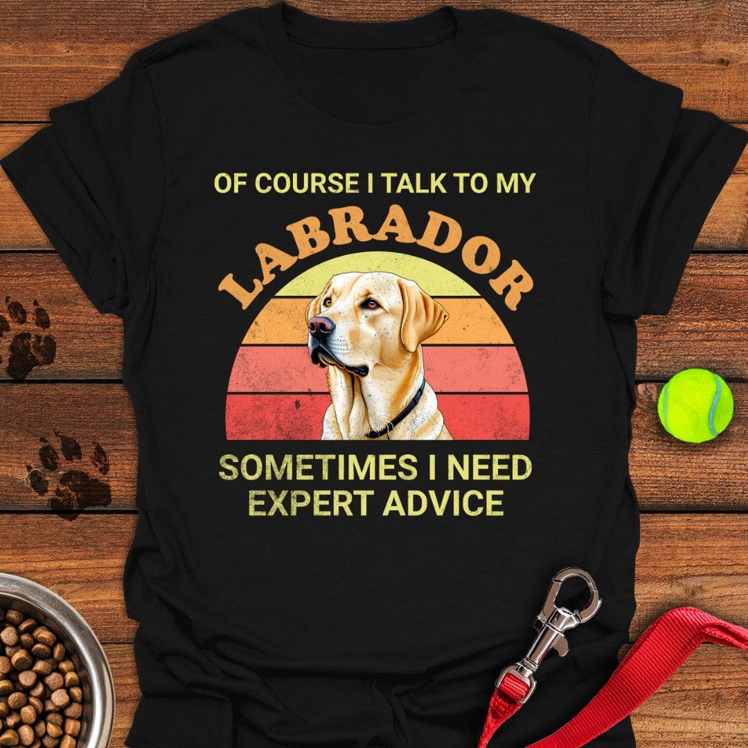 I Talk To My Labrador T-Shirt Black