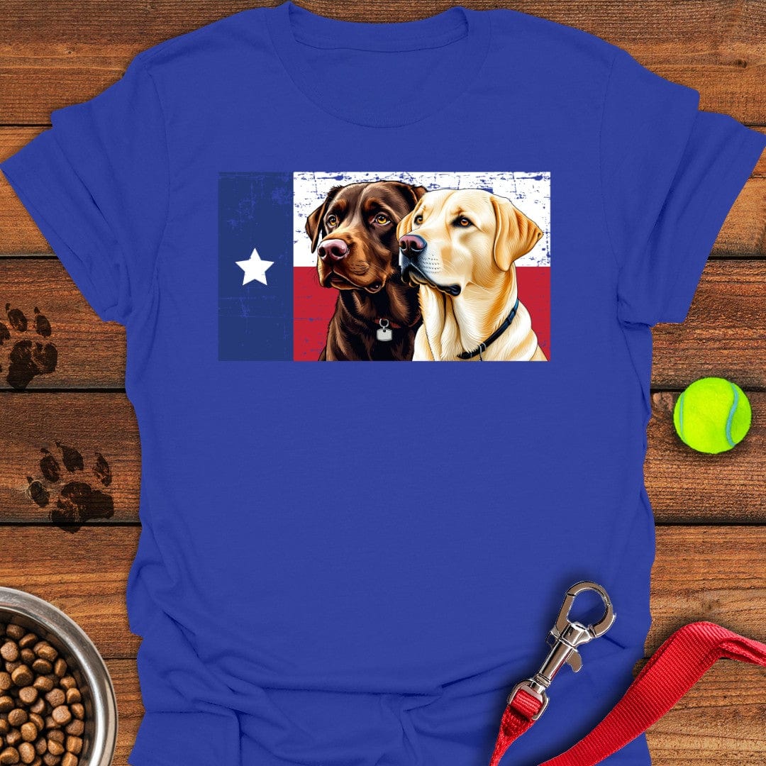 Yellow & Chocolate Lab Texas Flag Royal
