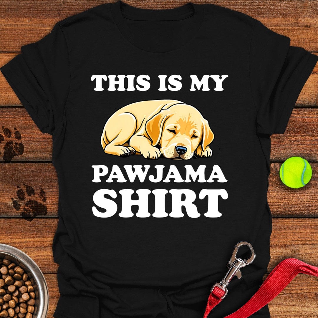 Cute Pajama Yellow Labrador T-Shirt Black