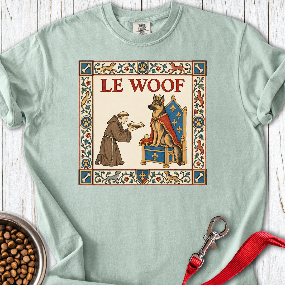 Le Woof Medieval German Shepherd Premium Tee Bay