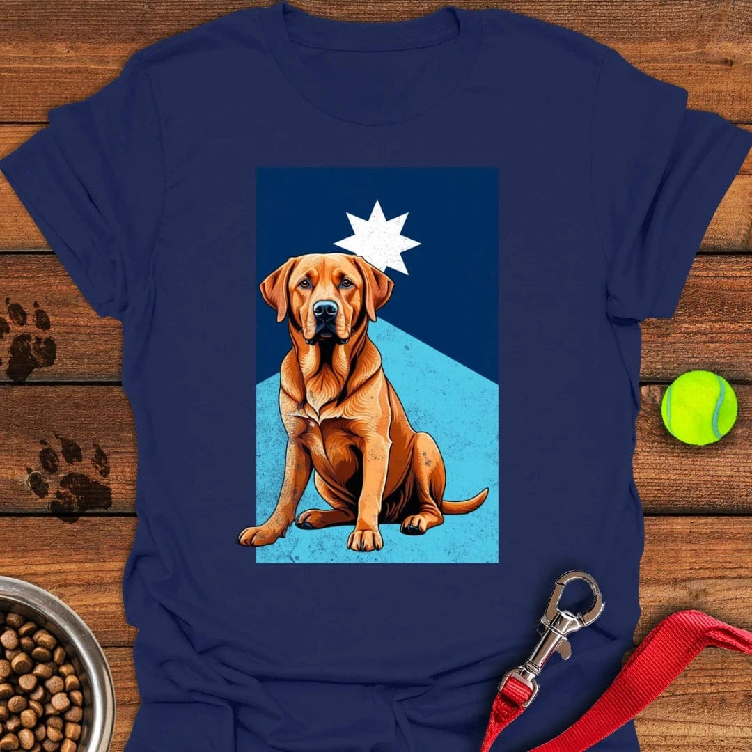Minnesota Fox Red Labrador Flag T-Shirt Navy