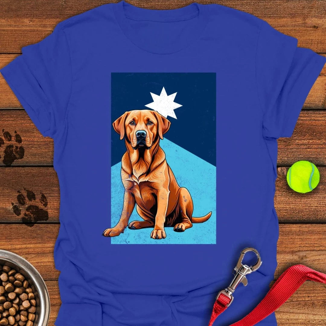 Minnesota Fox Red Labrador Flag T-Shirt Royal