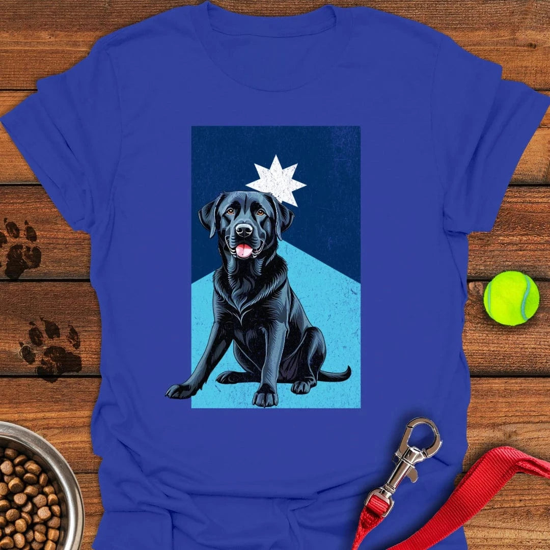 Black Labrador Minnesota Flag T-Shirt Royal