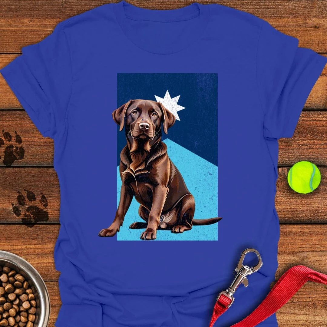 Chocolate Labrador Alabama Flag T-Shirt Royal