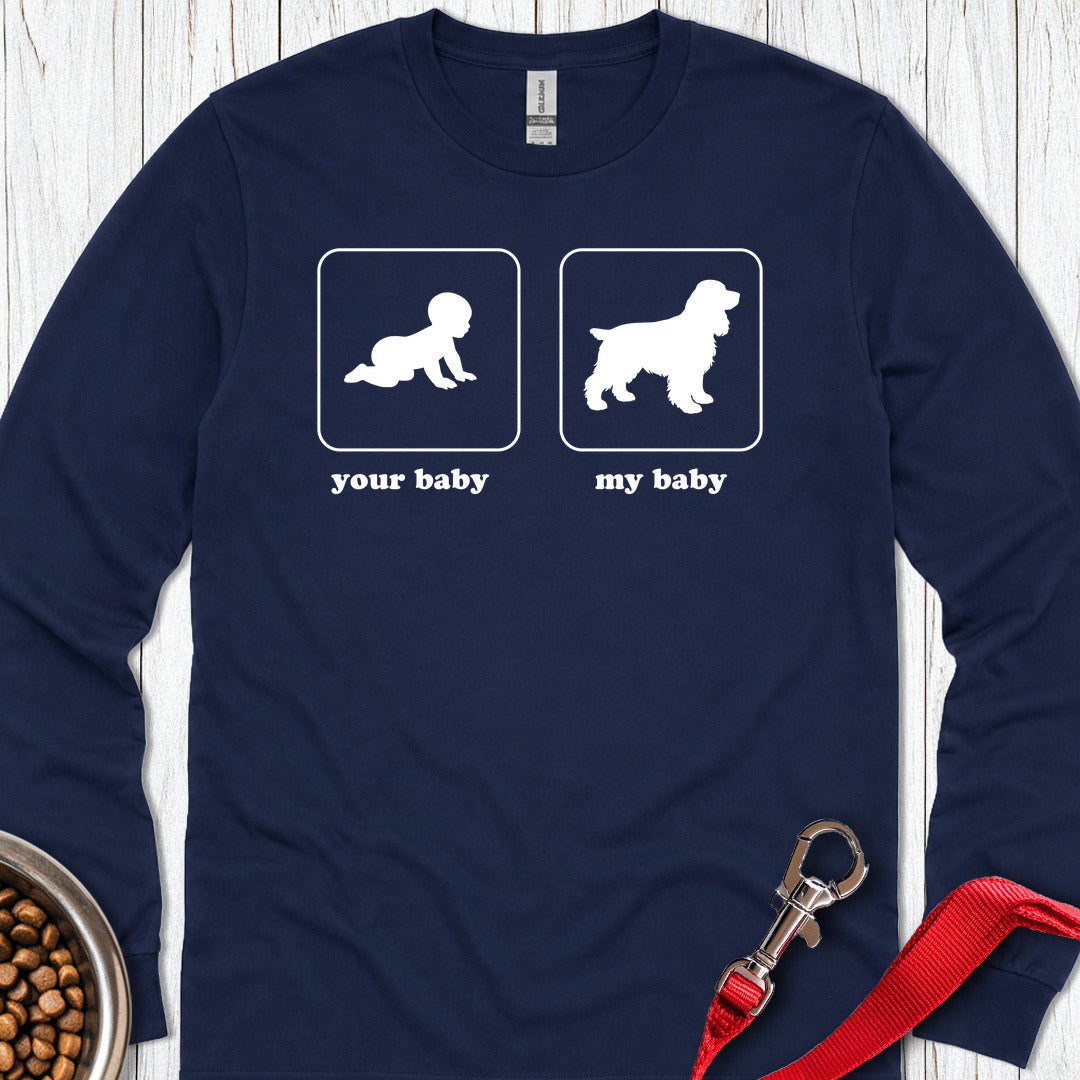 My Baby Cocker Spaniel Long Sleeve — Navy