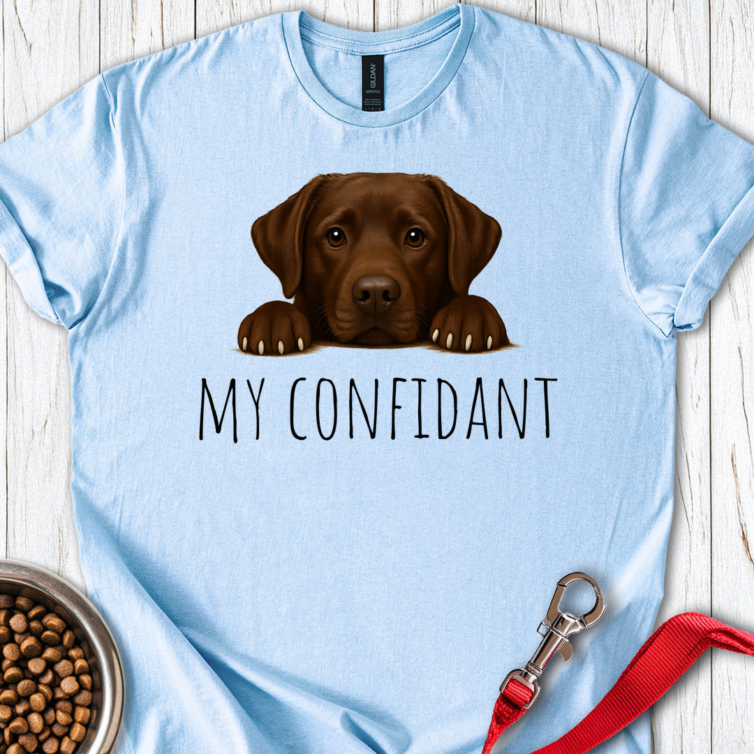 My Confidant Chocolate Labrador Light Blue