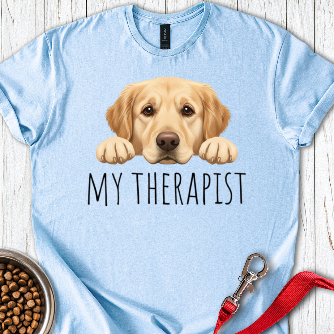 My Therapist Golden Retriever Light Blue