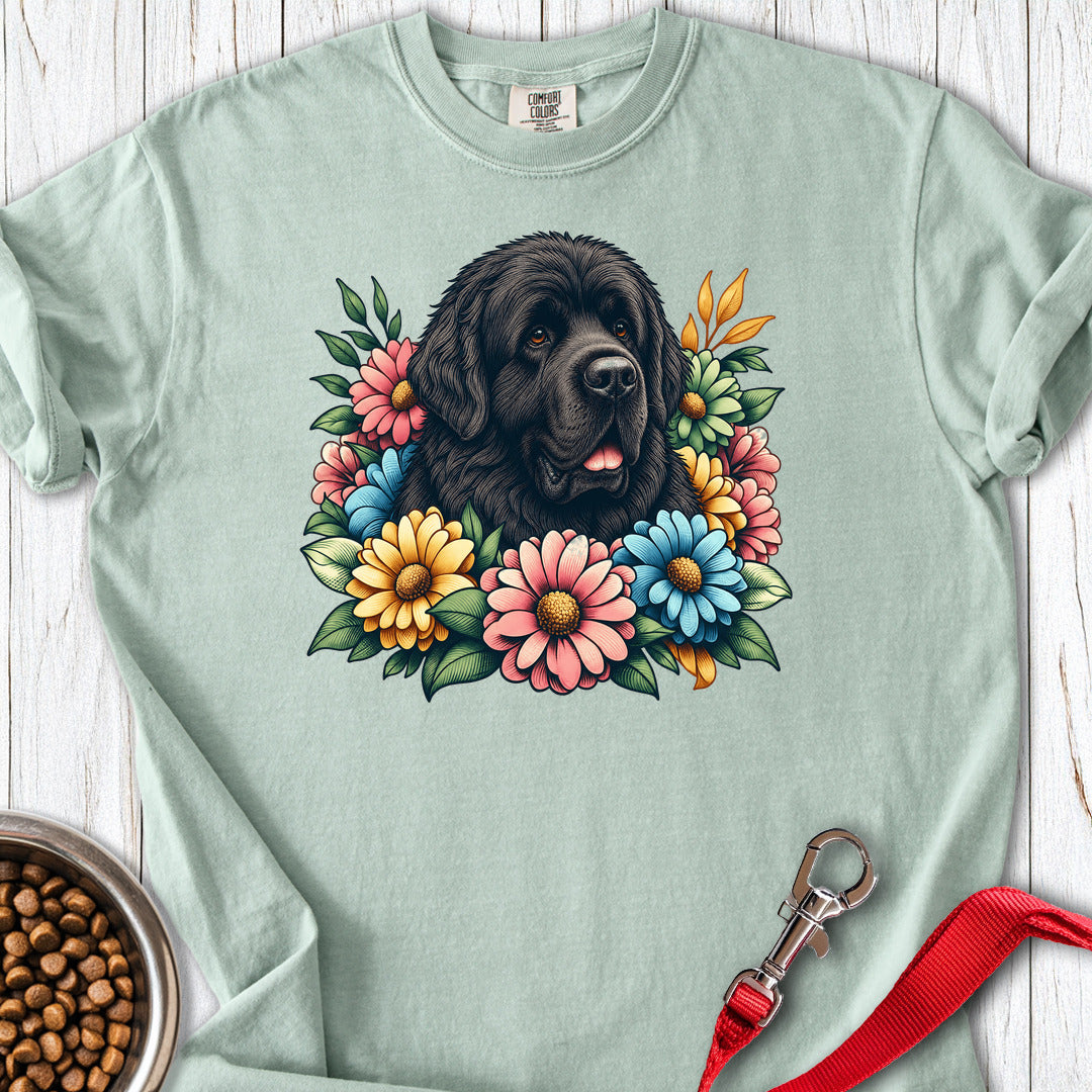 Newfoundland Flower Wreath Premium Tee — Bay