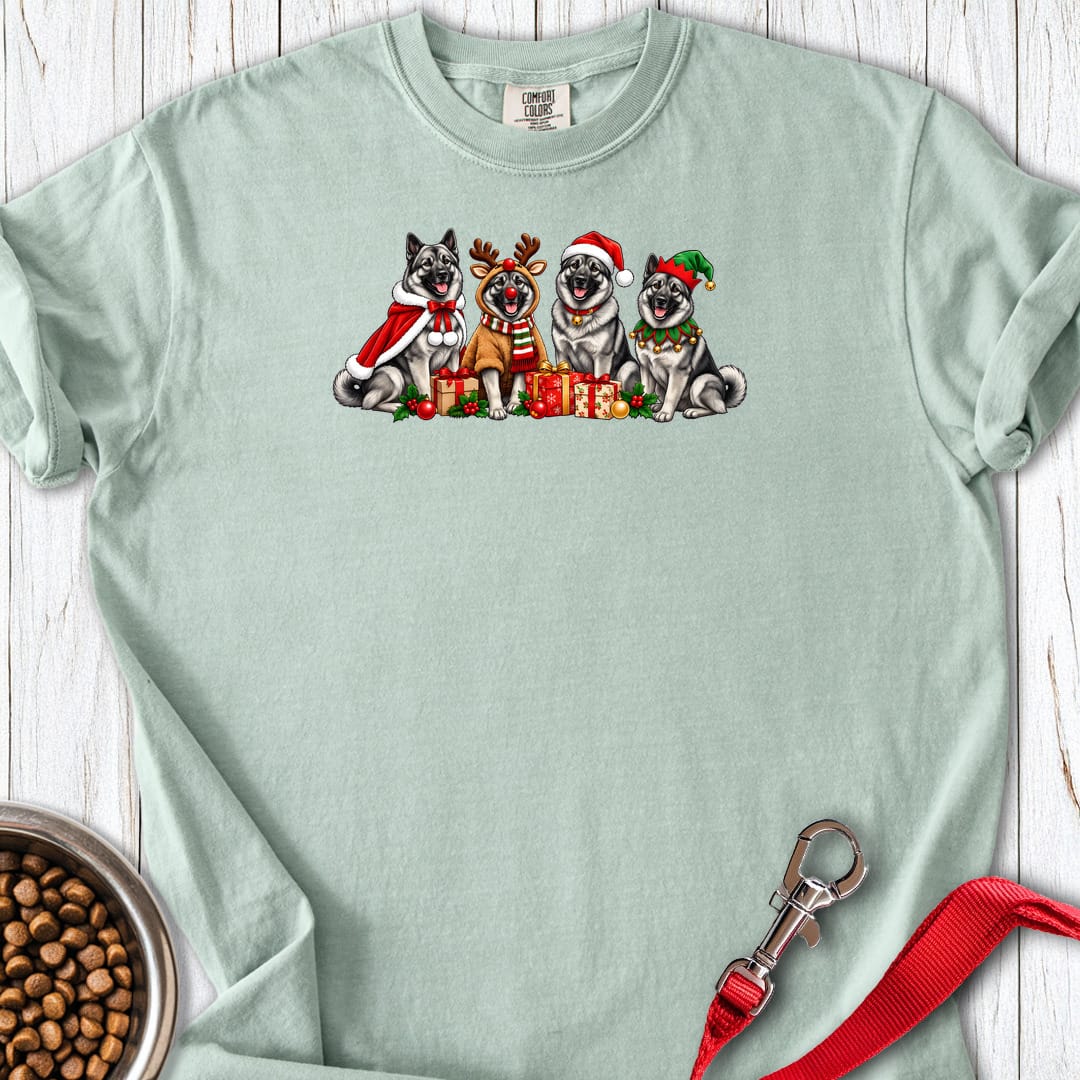 Norwegian Elkhound Christmas Group Premium Tee — Bay