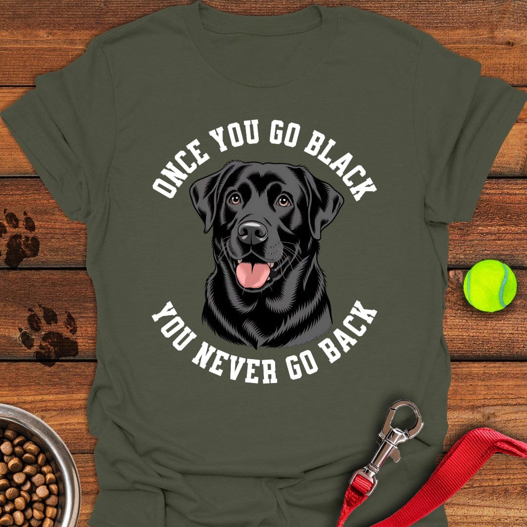 Funny Black Labrador T-Shirt Military Green