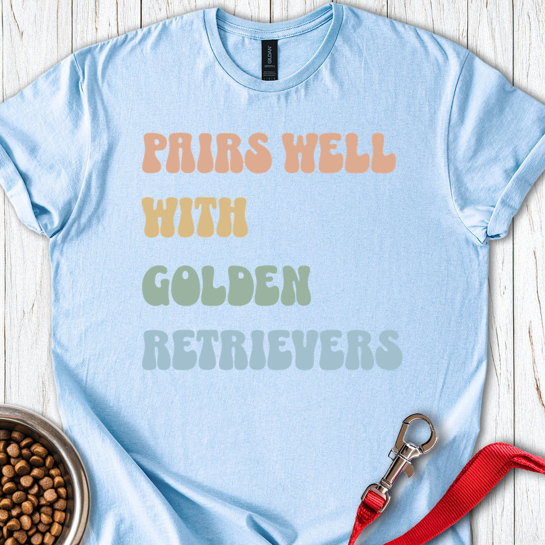 Pairs Well With Golden Retrievers Light Blue
