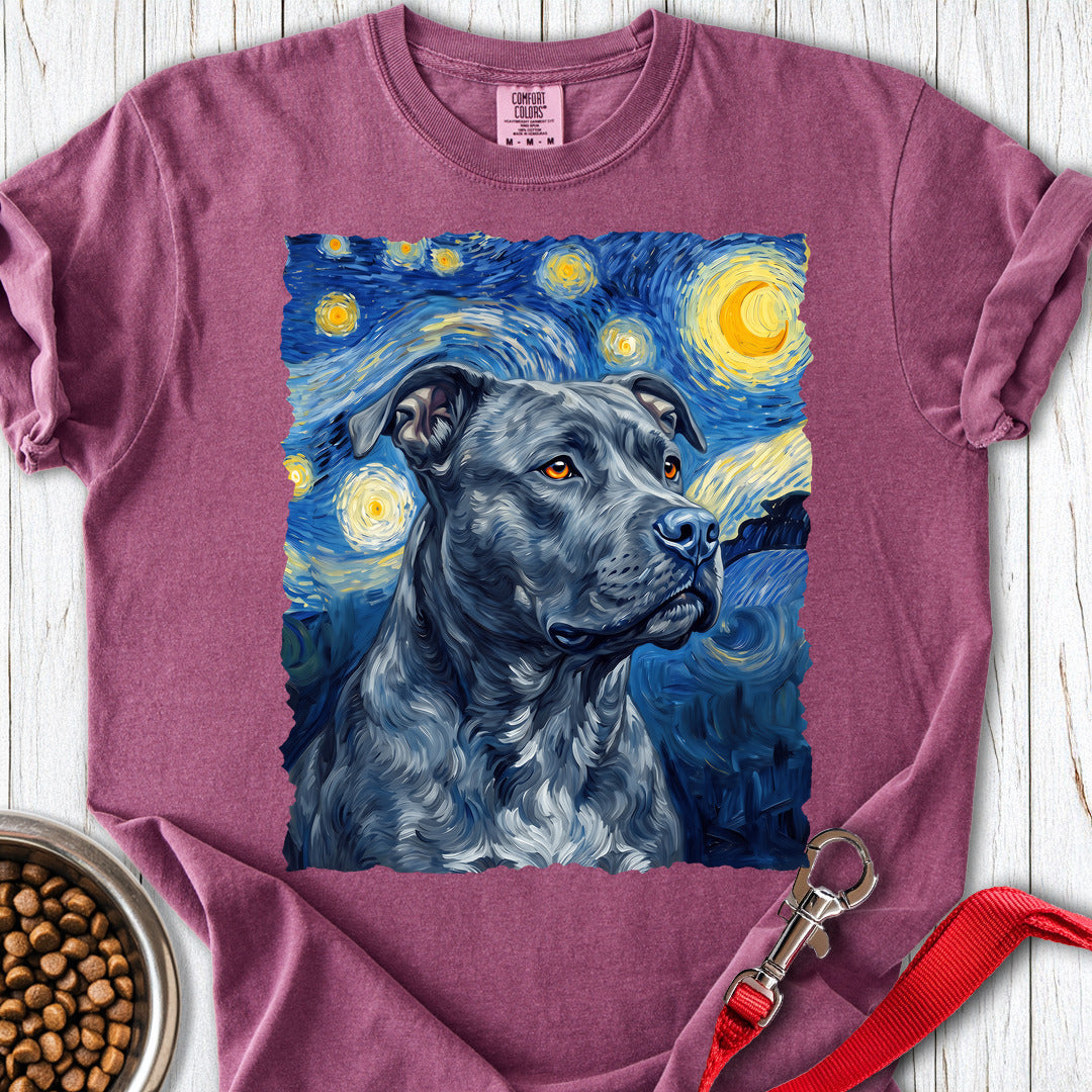 Pitbull Blue Van Gogh Premium Tee — Berry