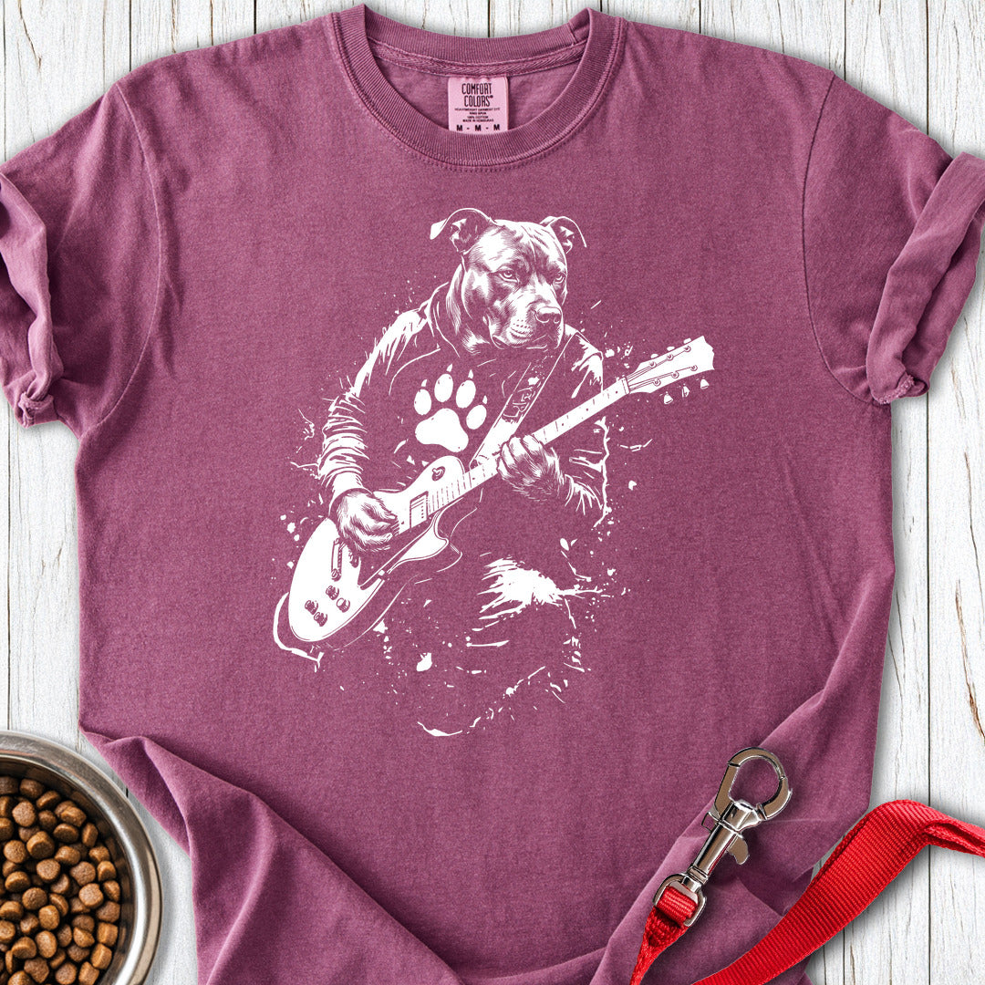Pitbull Guitar Premium Tee — Berry