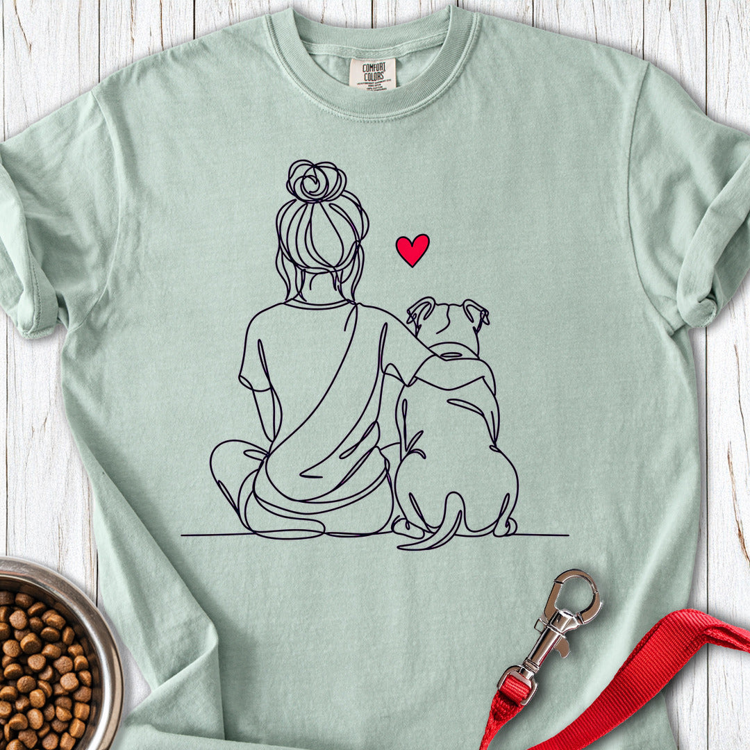 Pitbull Hug Premium Tee — Bay