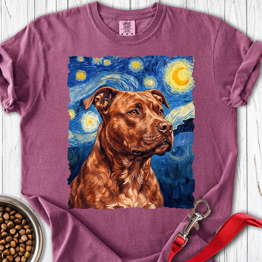 Pitbull Red Nose Van Gogh Premium Tee — Berry