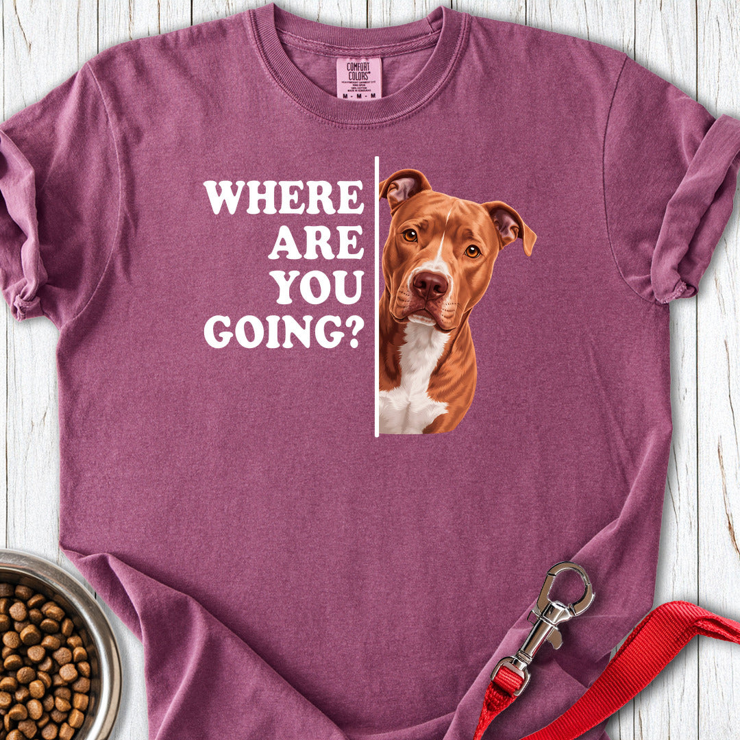 Pitbull Red Nose Where Are You Going Premium Tee — Berry