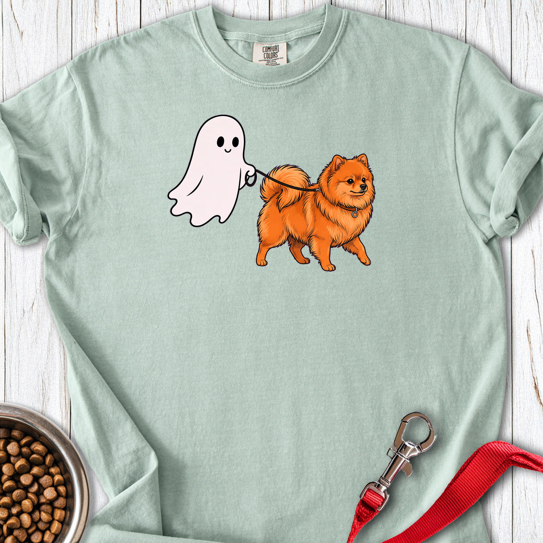 Pomeranian Ghost Walk Premium Tee — Bay