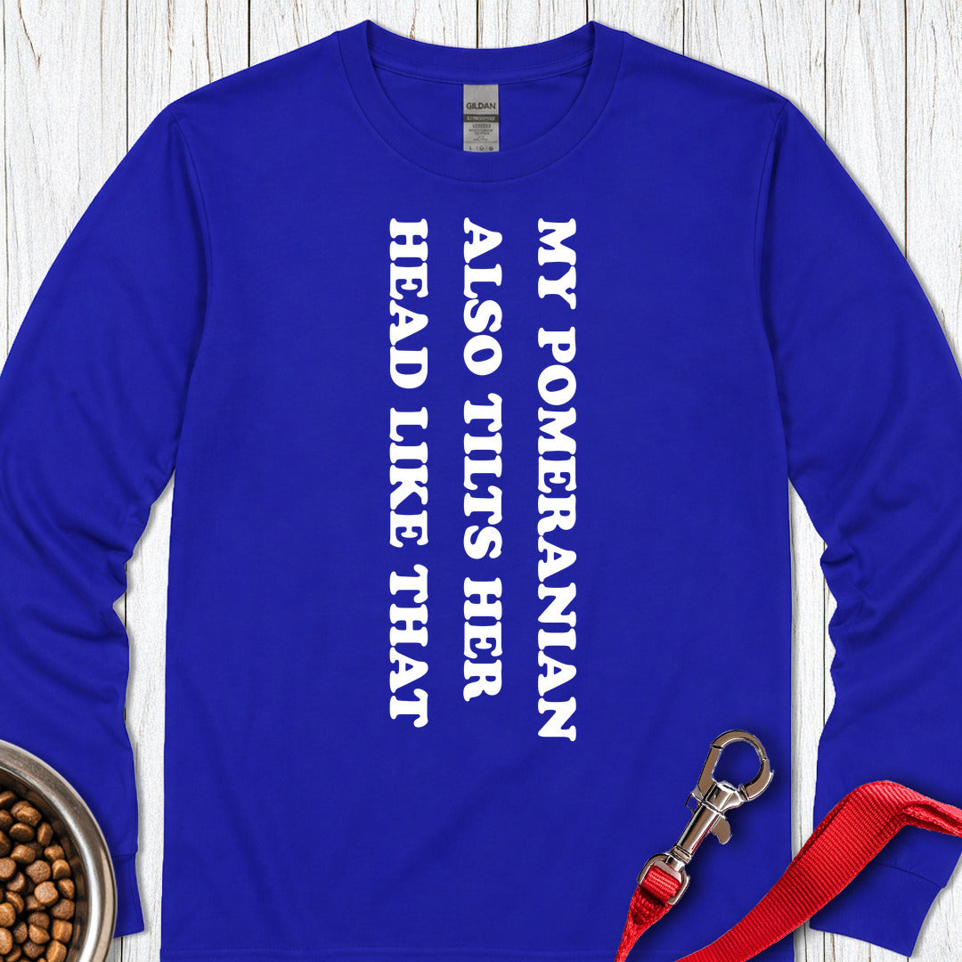Pomeranian Tilts Her Head Long Sleeve — Royal