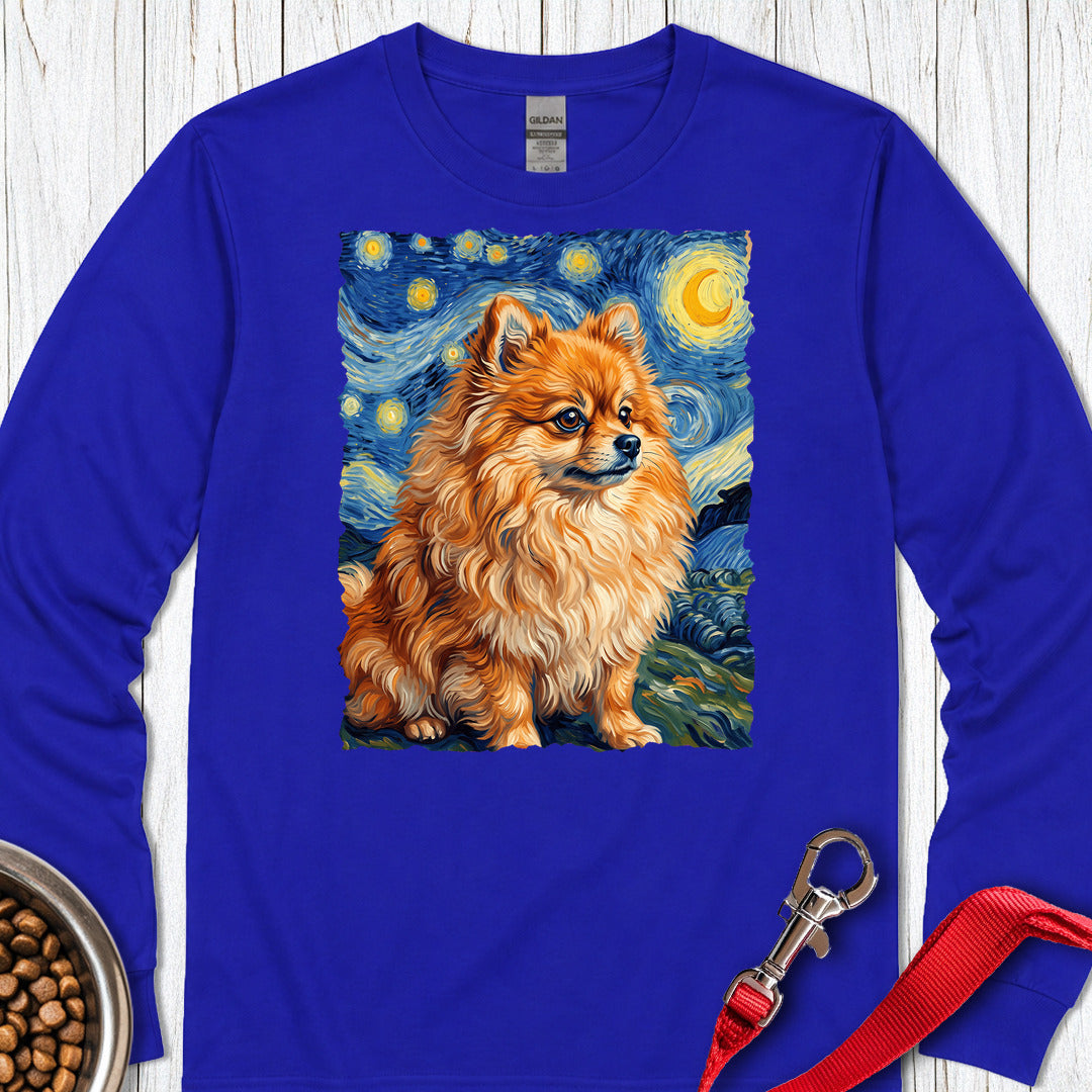 Pomeranian Van Gogh Long Sleeve — Royal